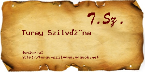 Turay Szilvána névjegykártya